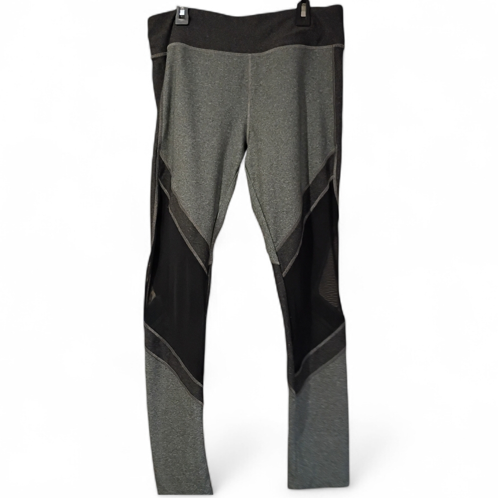 EUC Vogo Athletica Women's L Ankle Leggings Gray Black‎ Stretch Workout Yoga ✨